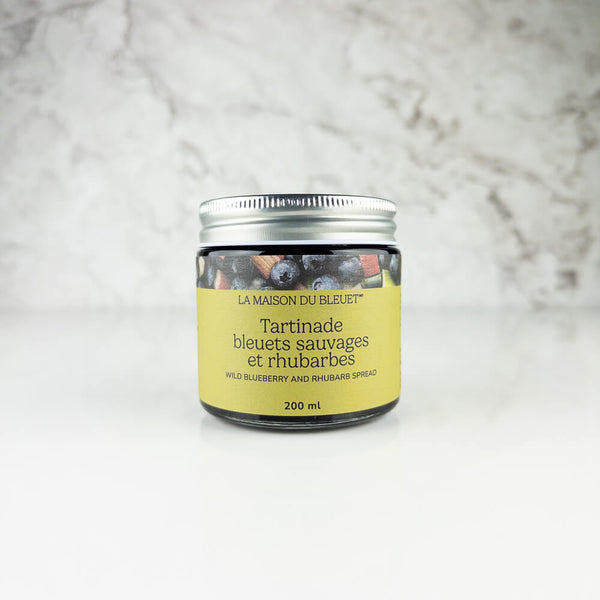 Confiture de bleuets et de rhubarbes 200ml - La Maison du Bleuet