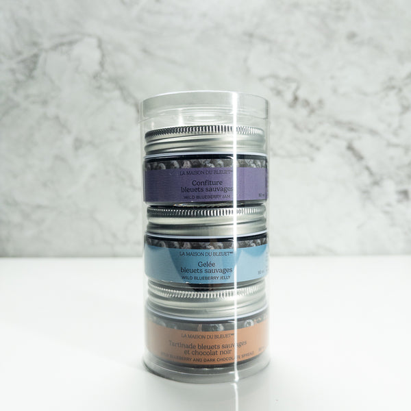 Boite dejeuner, produits de bleuets sauvages