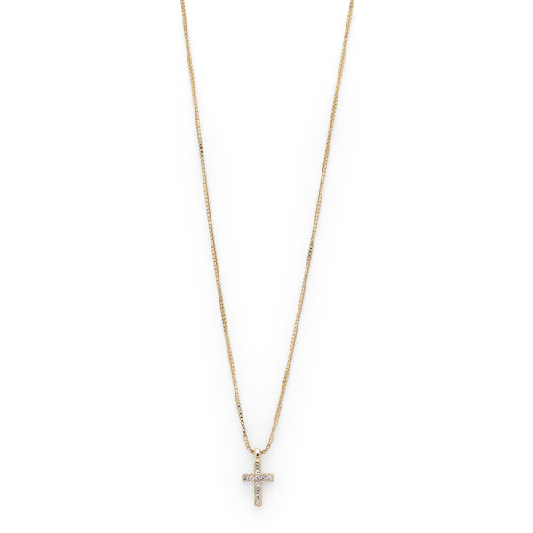 CLARA crystal cross necklace