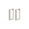 COBY crystal square hoop earrings 