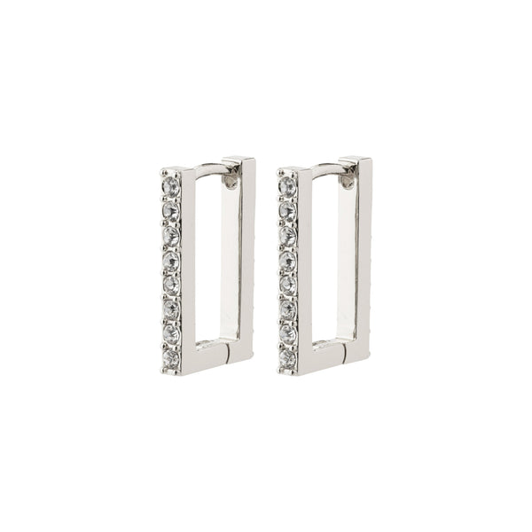 COBY crystal square hoop earrings 
